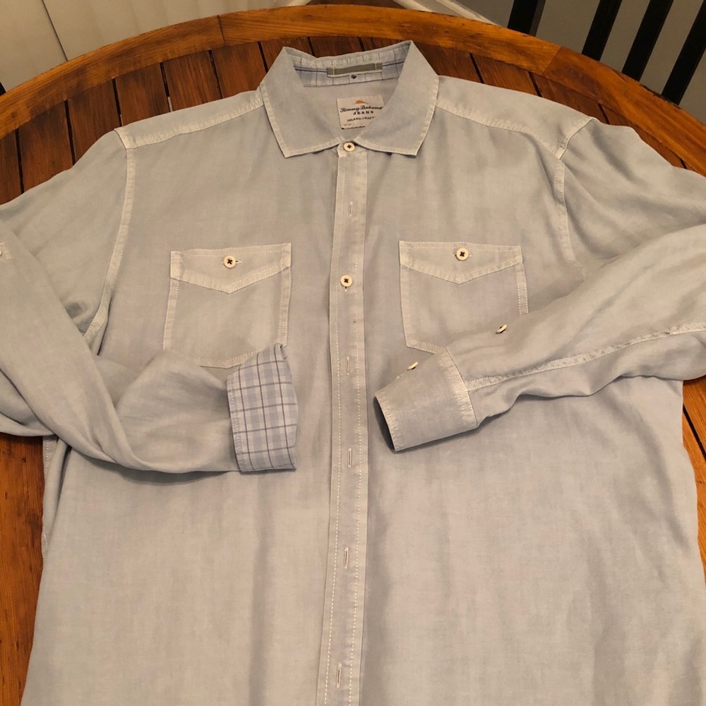 Tommy Bahama Jeans Island Crafted Mens Shirt L